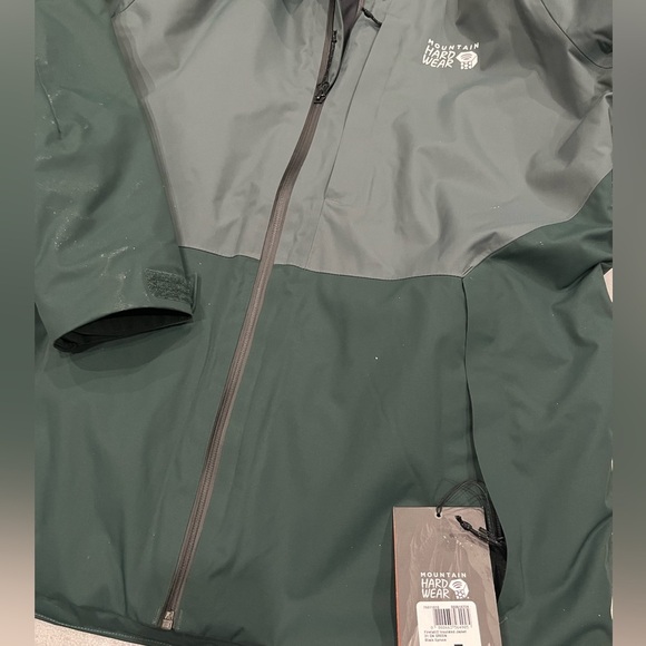 [L]Mountain Hardwear Men's Dark Green Performance Jacket - Picture 5 of 6